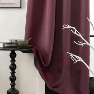 52×54 Burgundy Window Curtains